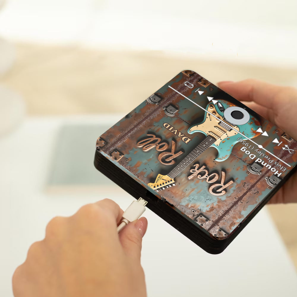 Rock N Roll - Personalized Guitar Music Fridge Magnet