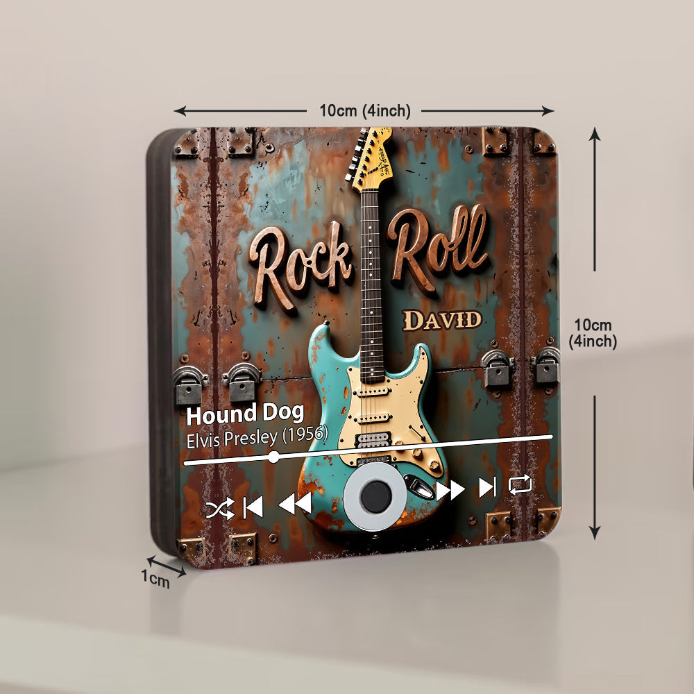 Rock N Roll - Personalized Guitar Music Fridge Magnet