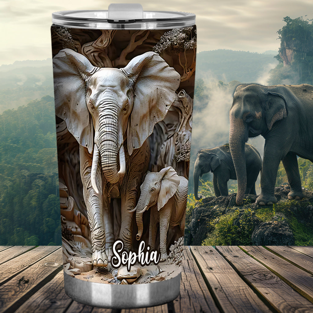 Liebe Elefant - Personalisierter Elefanten-Trinkbecher
