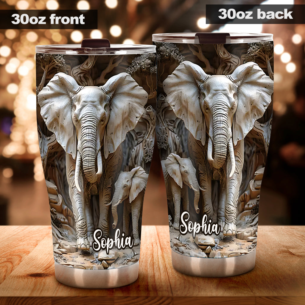 Liebe Elefant - Personalisierter Elefanten-Trinkbecher