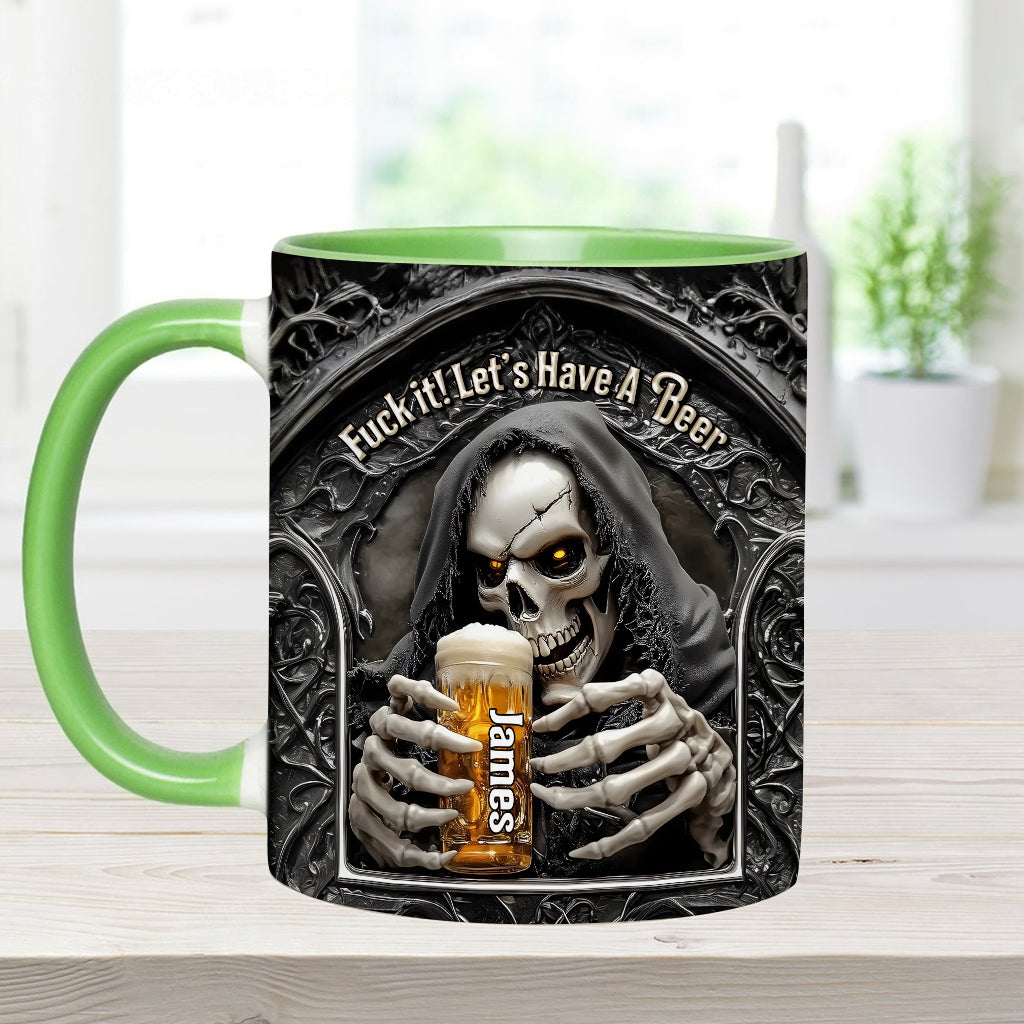 Let's Have A Beer - Personalized Beer Accent Mug