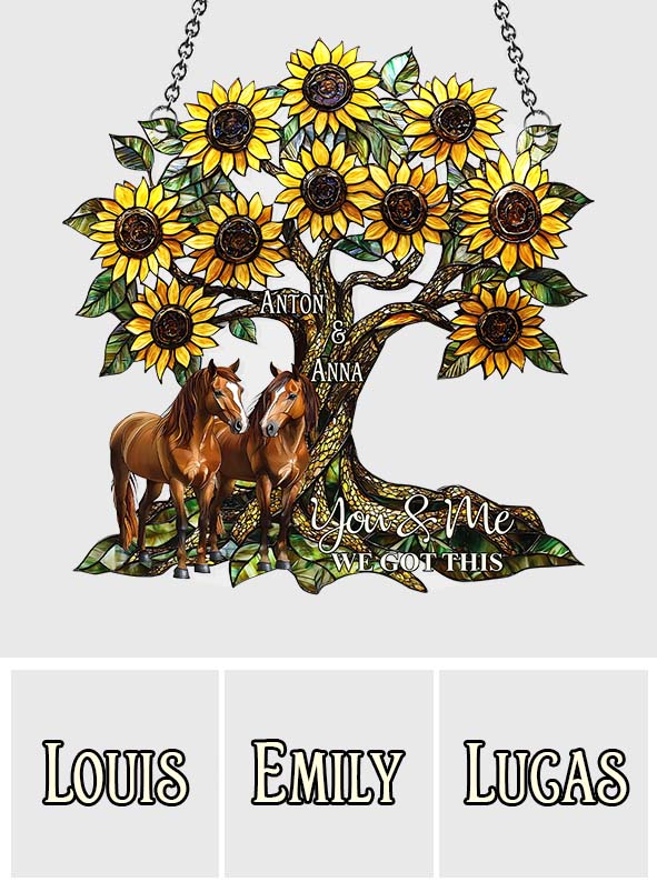 You & Me - Personalized Horse Window Hanging Suncatcher Ornament