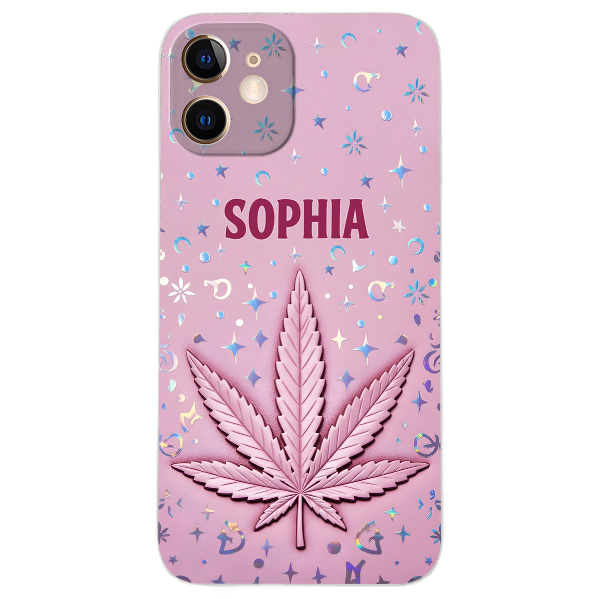 Stoner Chick - Personalized Weed Leather Phone Case