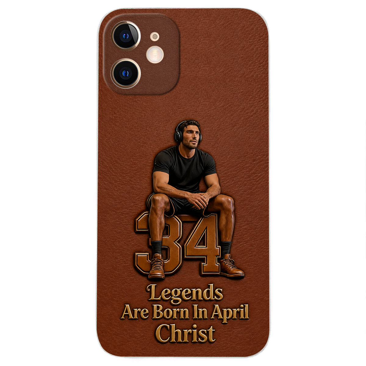 Happy Birthday Legends - Personalized Birthday 3D Embossed Leather Phone Case