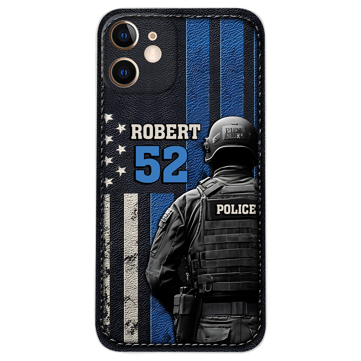 Police Officer Life - Personalized Police Officer Leather Phone Case