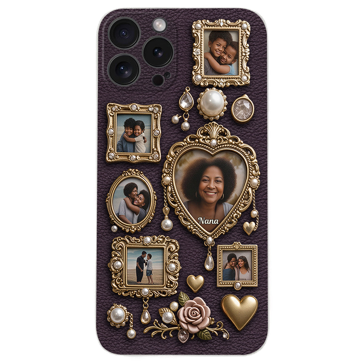 Grandma's Cute Little Museum - Personalized Grandma Leather Phone Case