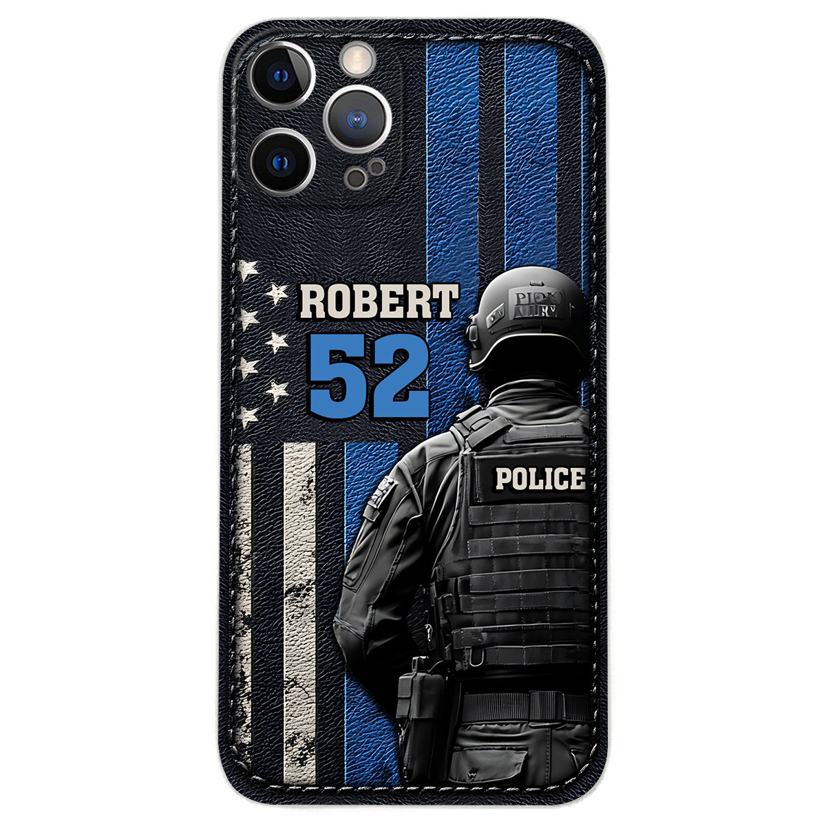 Police Officer Life - Personalized Police Officer Leather Phone Case