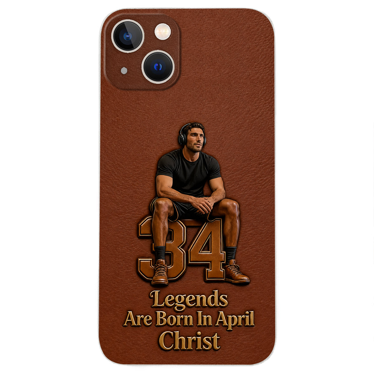 Happy Birthday Legends - Personalized Birthday 3D Embossed Leather Phone Case
