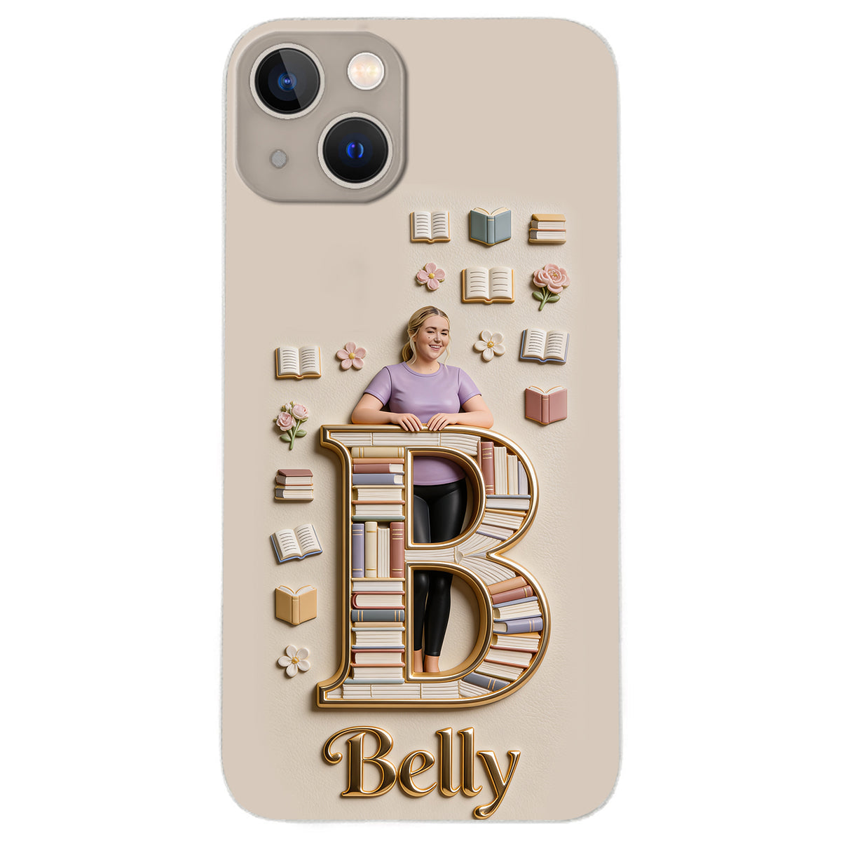 Book Lovers Gift - Personalized Book 3D Embossed Leather Phone Case