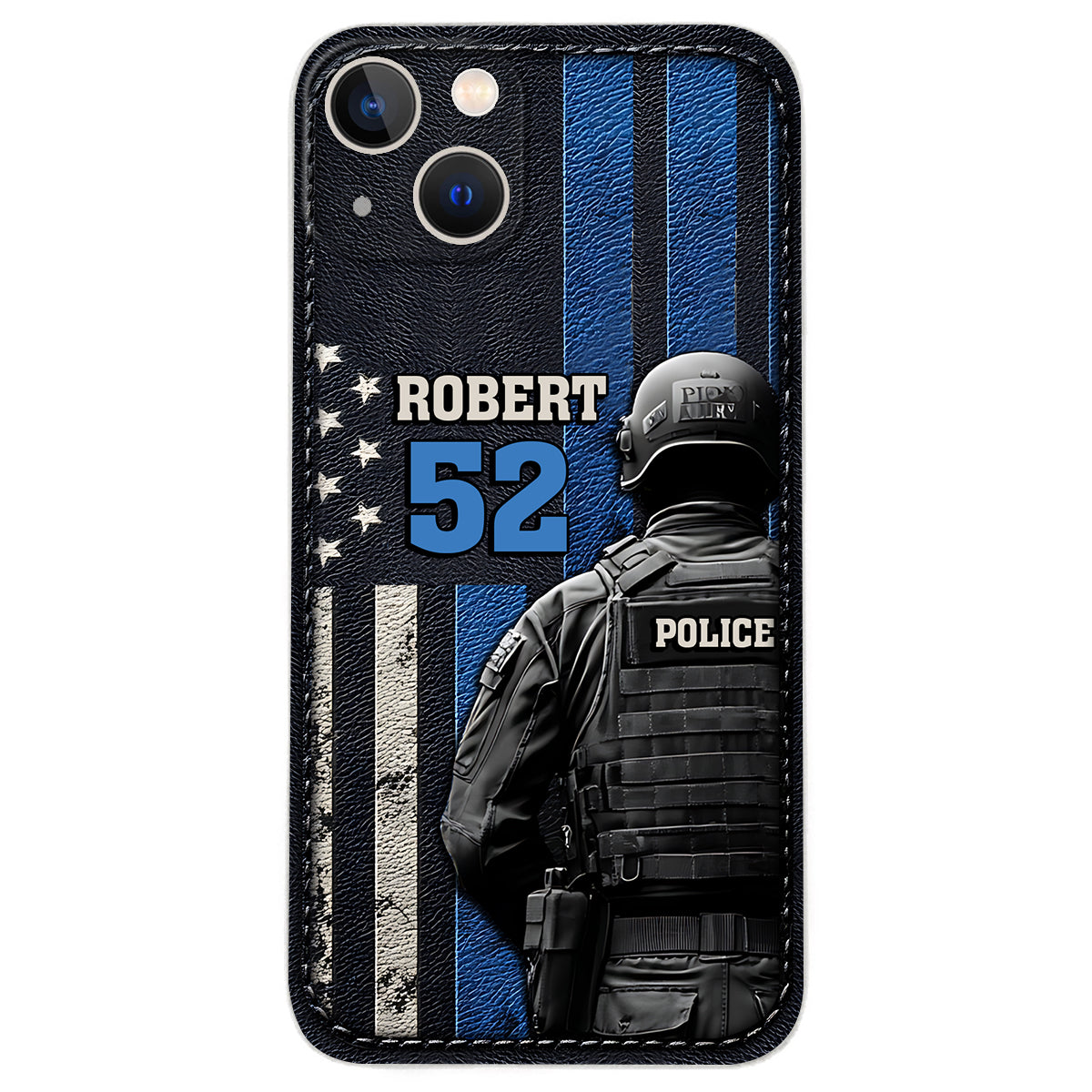 Police Officer Life - Personalized Police Officer Leather Phone Case