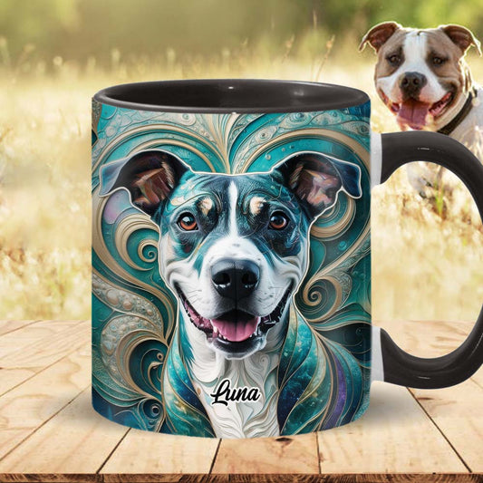 Psychedelic - Personalized Dog Accent Mug