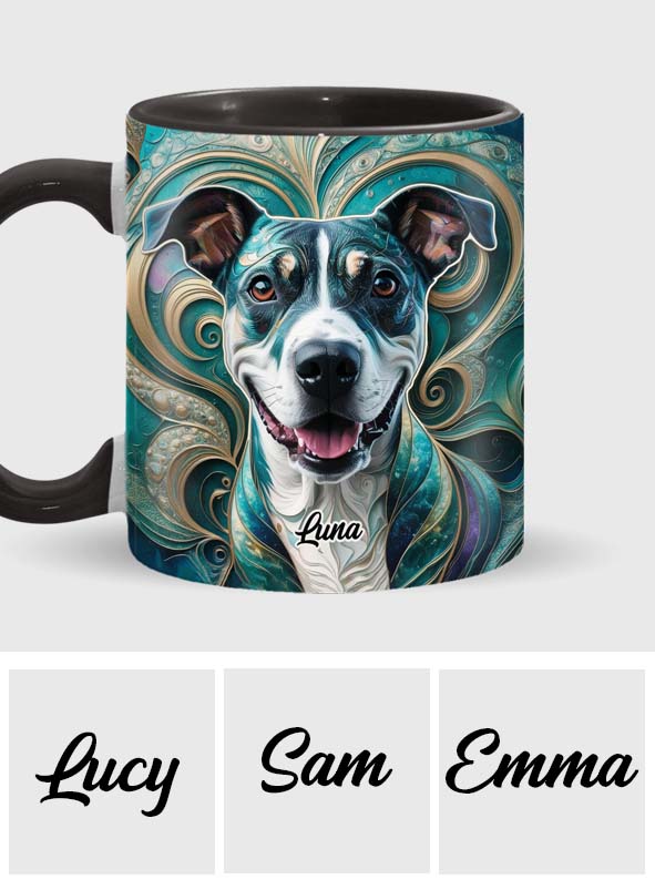 Psychedelisch - Personalisierte Tasse mit Hundemotiv