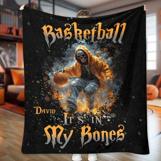 Basketball liegt mir im Blut – Personalisierte Basketballdecke