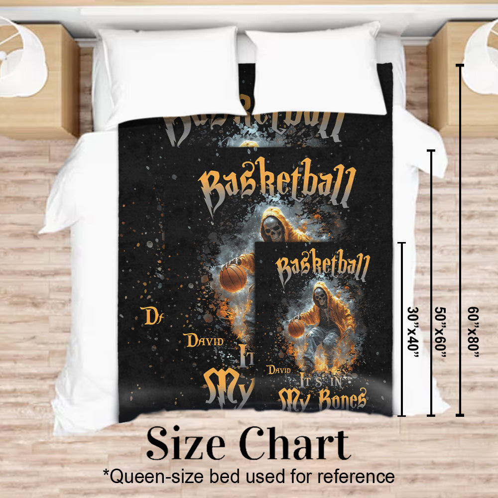 Basketball liegt mir im Blut – Personalisierte Basketballdecke