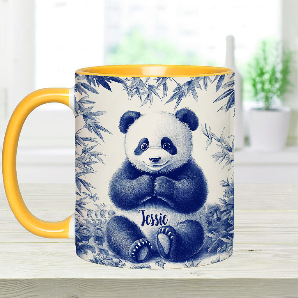 Niedlicher Toile de Jouy Baby Panda – Tasse mit personalisiertem Akzent