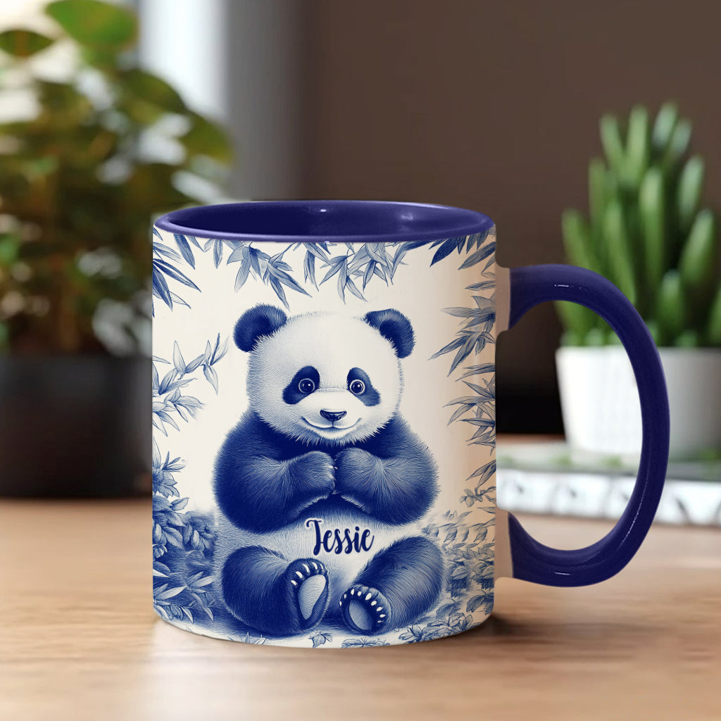 Niedlicher Toile de Jouy Baby Panda – Tasse mit personalisiertem Akzent