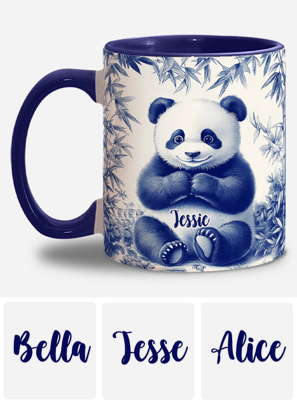 Niedlicher Toile de Jouy Baby Panda – Tasse mit personalisiertem Akzent