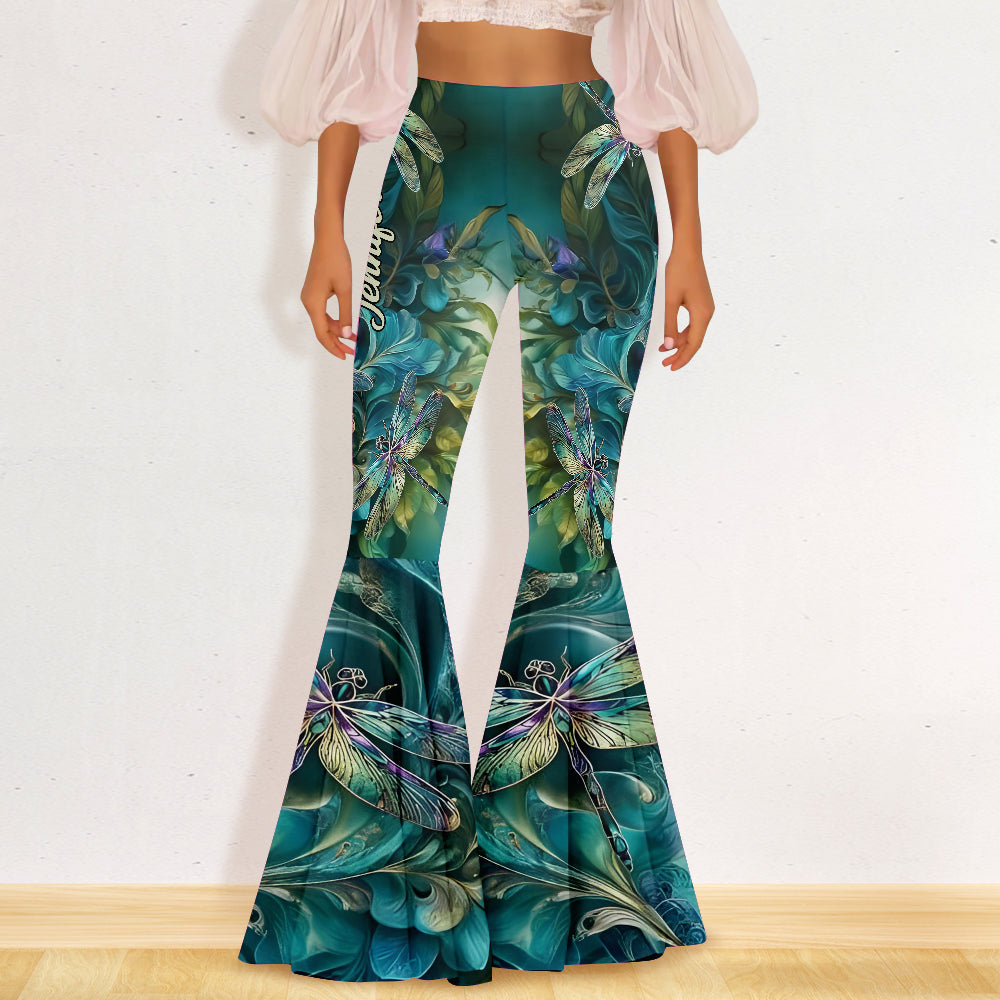 Stunning Dragonfly - Personalized Dragonfly Flare Leggings