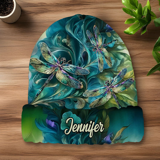 Stunning Dragonfly - Personalized Dragonfly Beanie Hat