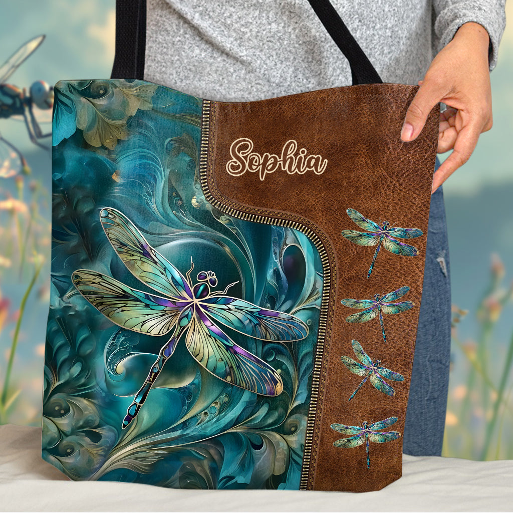 Verträumte Libelle – Personalisierte Libellen-Tragetasche
