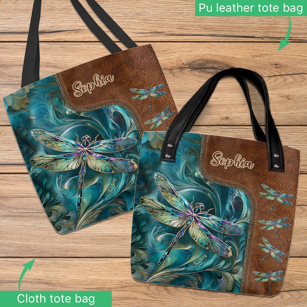 Verträumte Libelle – Personalisierte Libellen-Tragetasche