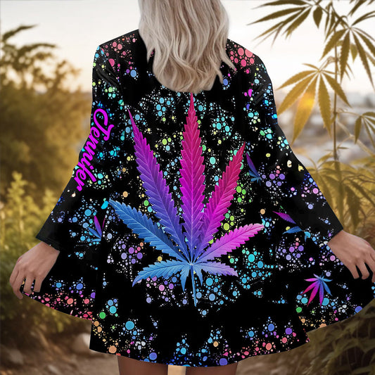 Stoner Chick – Personalisierter Weed-Cardigan