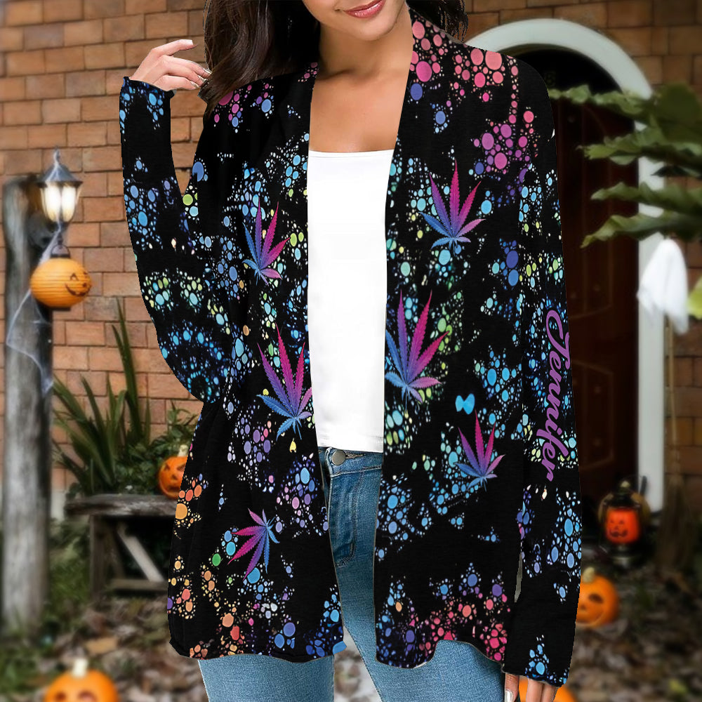 Stoner Chick – Personalisierter Weed-Cardigan