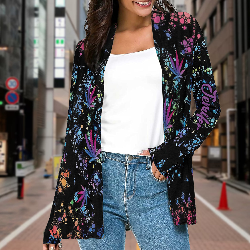 Stoner Chick – Personalisierter Weed-Cardigan