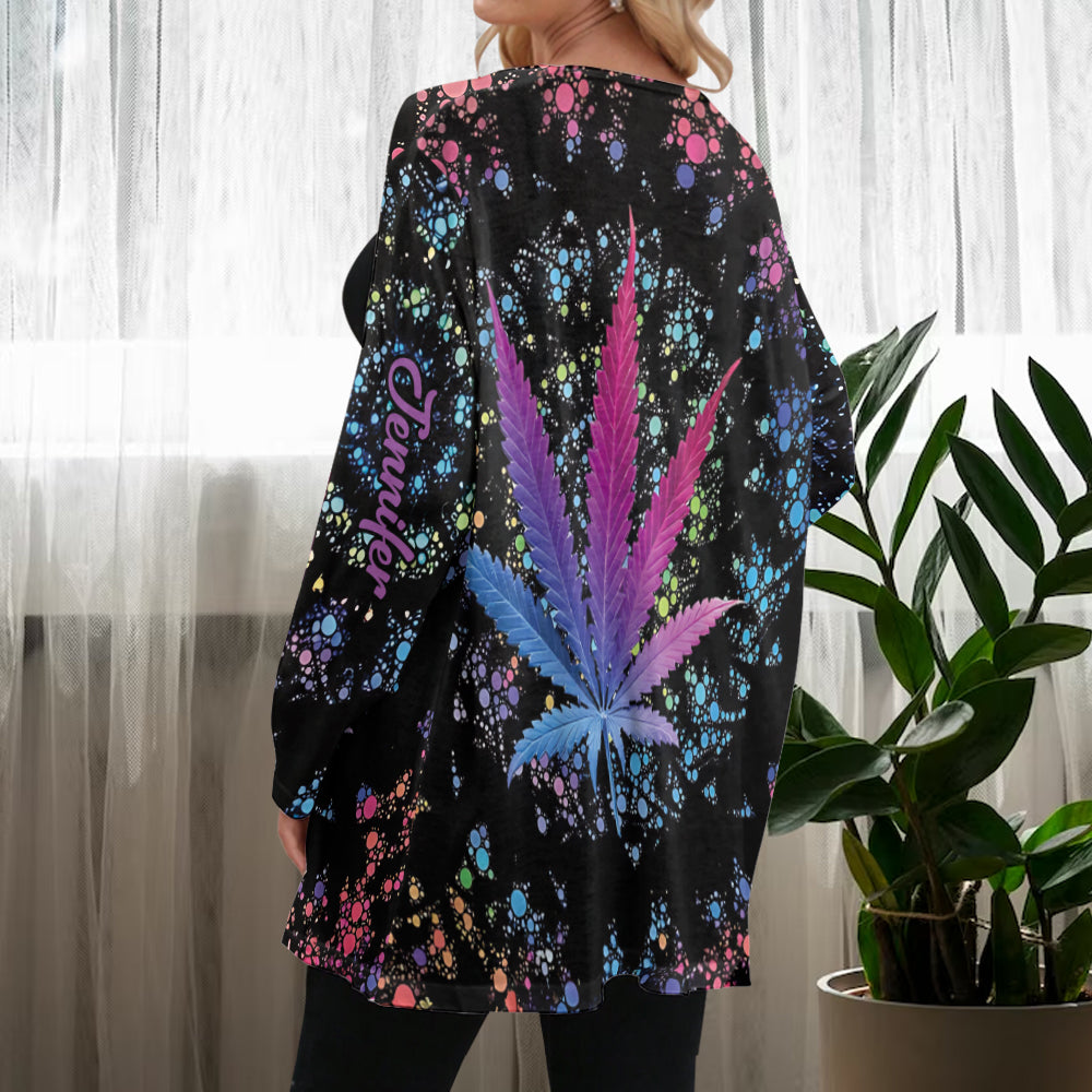 Stoner Chick – Personalisierter Weed-Cardigan