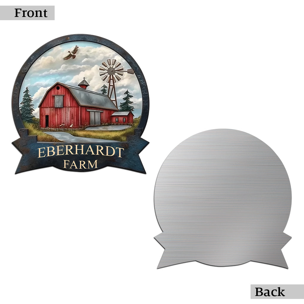 Dekoration fürs Bauernhaus – Personalisiertes Metallschild im Bauernstil