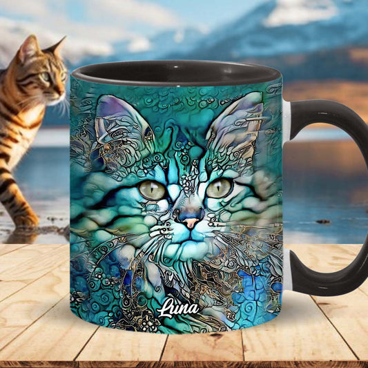 Beautiful Cat - Personalized Cat Accent Mug