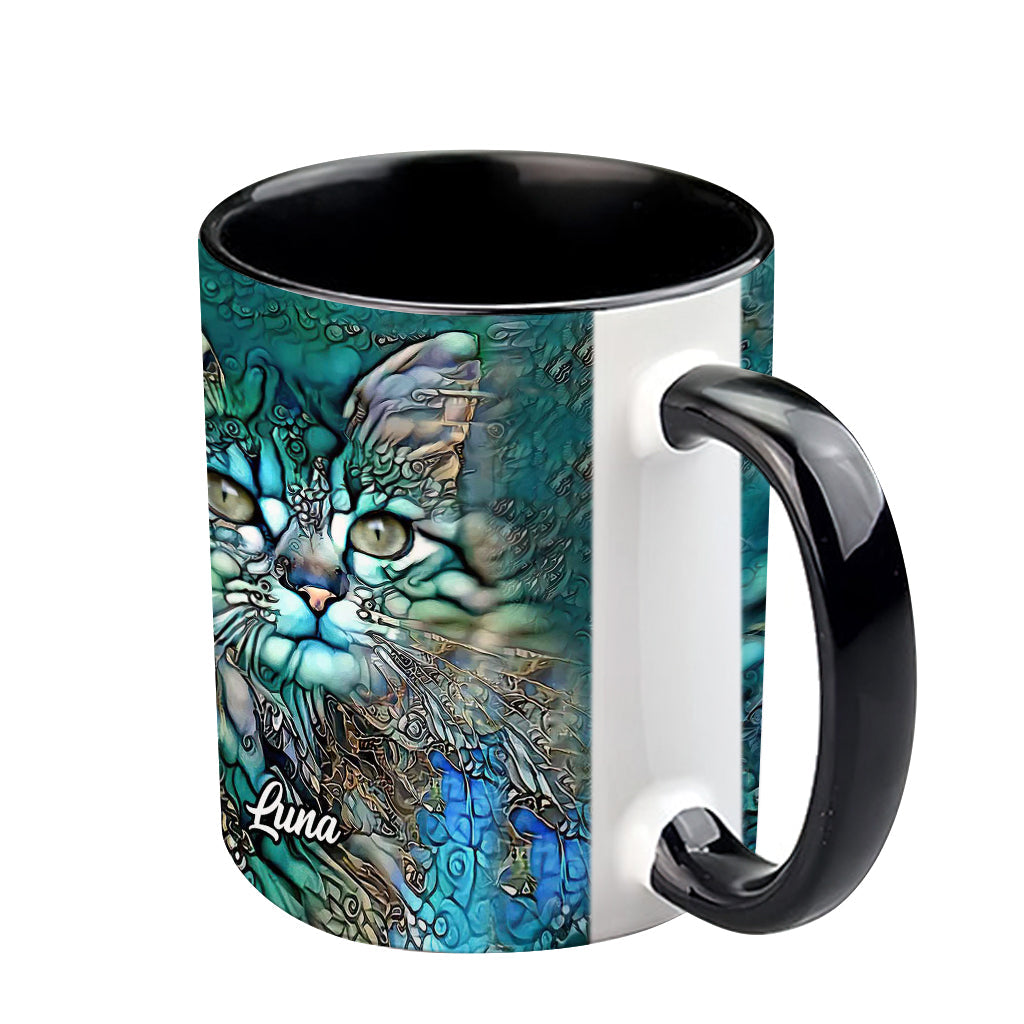Beautiful Cat - Personalized Cat Accent Mug