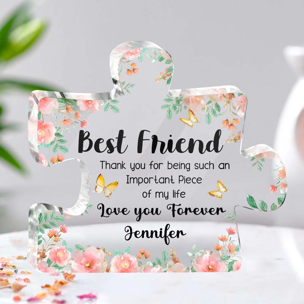 Love You Forever - Personalized Bestie Custom Shaped Acrylic Plaque