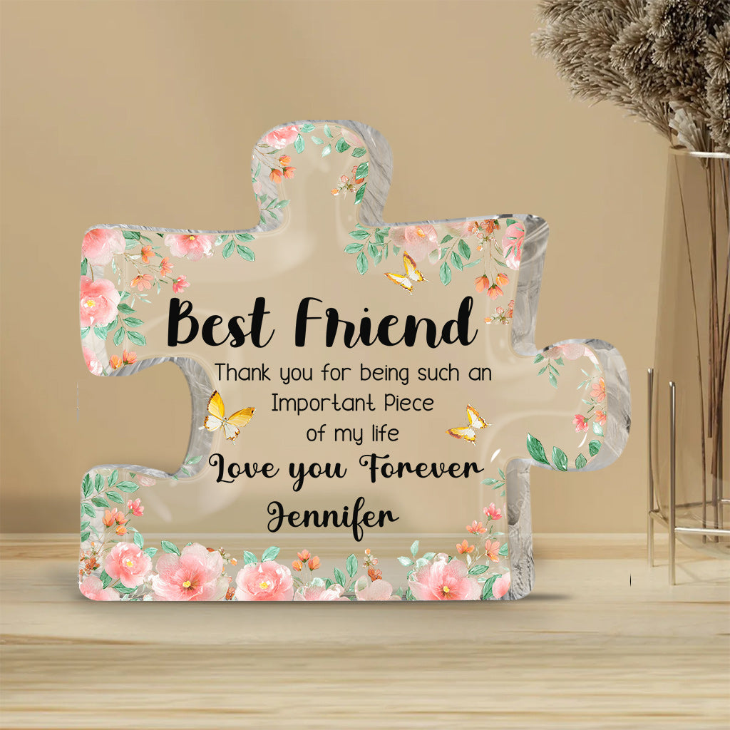 Love You Forever - Personalized Bestie Custom Shaped Acrylic Plaque