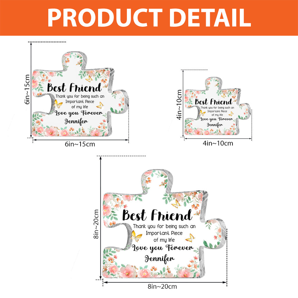 Love You Forever - Personalized Bestie Custom Shaped Acrylic Plaque