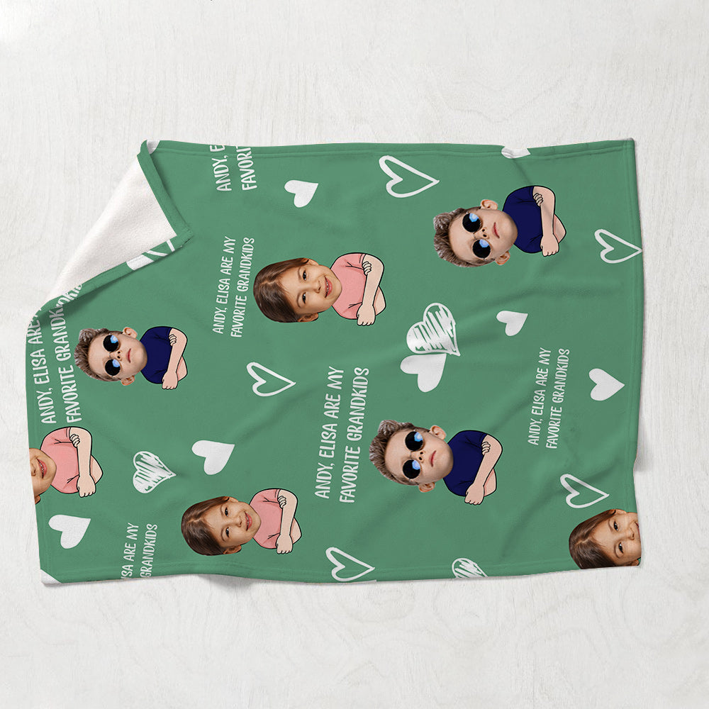 My Favorite GrandKid - Gift for grandma, grandpa - Personalized Blanket