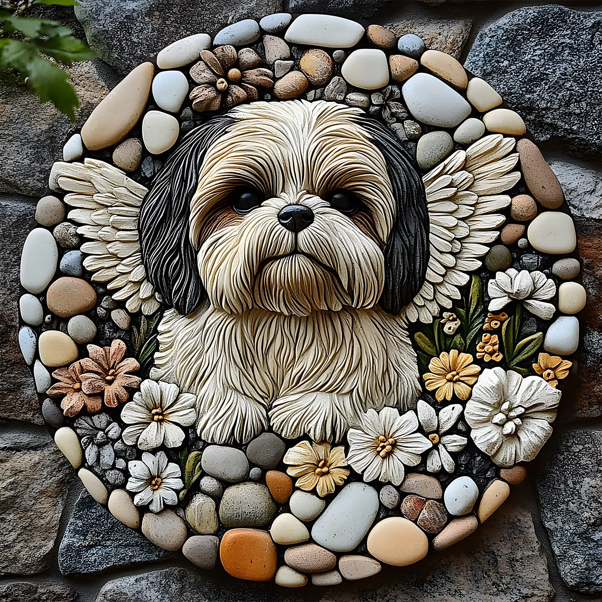 Forever In Our Heart - Personalized Dog Round Shaped Stone