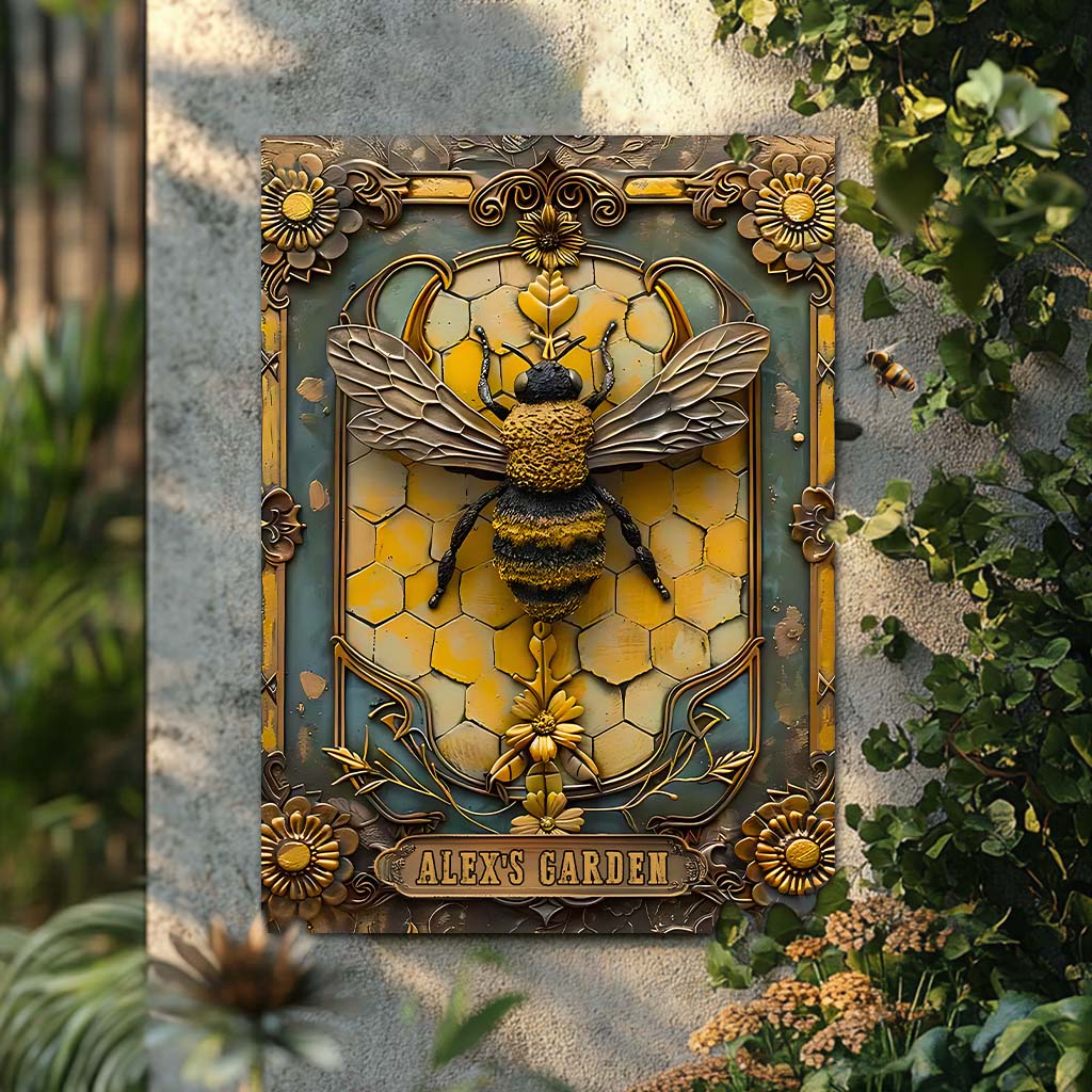 Mein Lieblingsplatz – Personalisiertes rechteckiges Metallschild für Gartenliebhaber