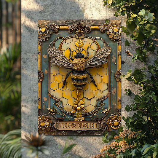 Mein Lieblingsplatz – Personalisiertes rechteckiges Metallschild für Gartenliebhaber