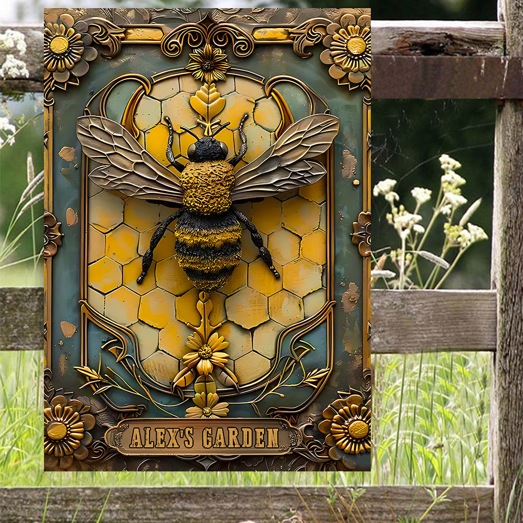 Mein Lieblingsplatz – Personalisiertes rechteckiges Metallschild für Gartenliebhaber