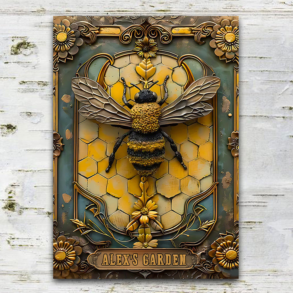 Mein Lieblingsplatz – Personalisiertes rechteckiges Metallschild für Gartenliebhaber