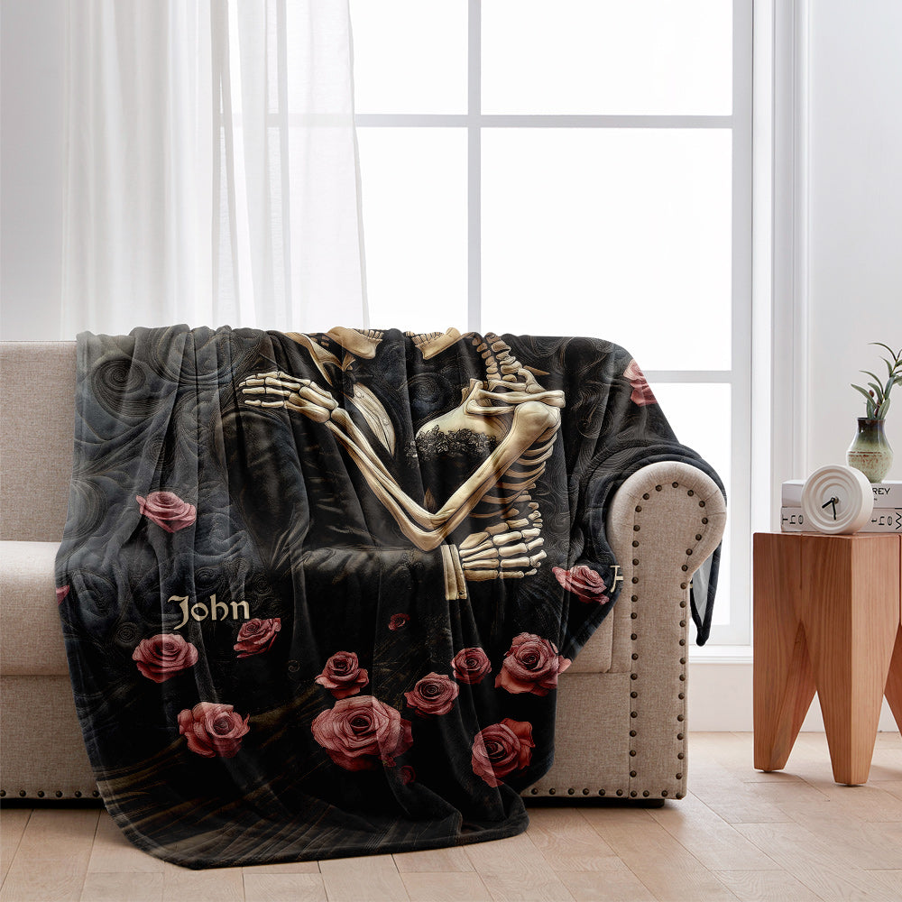 Bis dass der Tod uns scheidet – personalisierte Totenkopfdecke