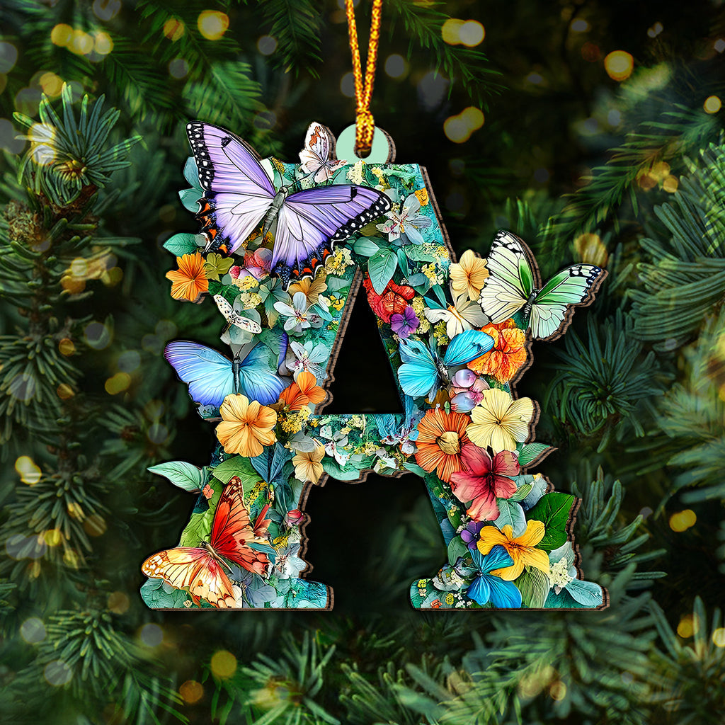 Brief mit Blumen- und Schmetterlingsmotiv – Personalisierte Gartendekoration