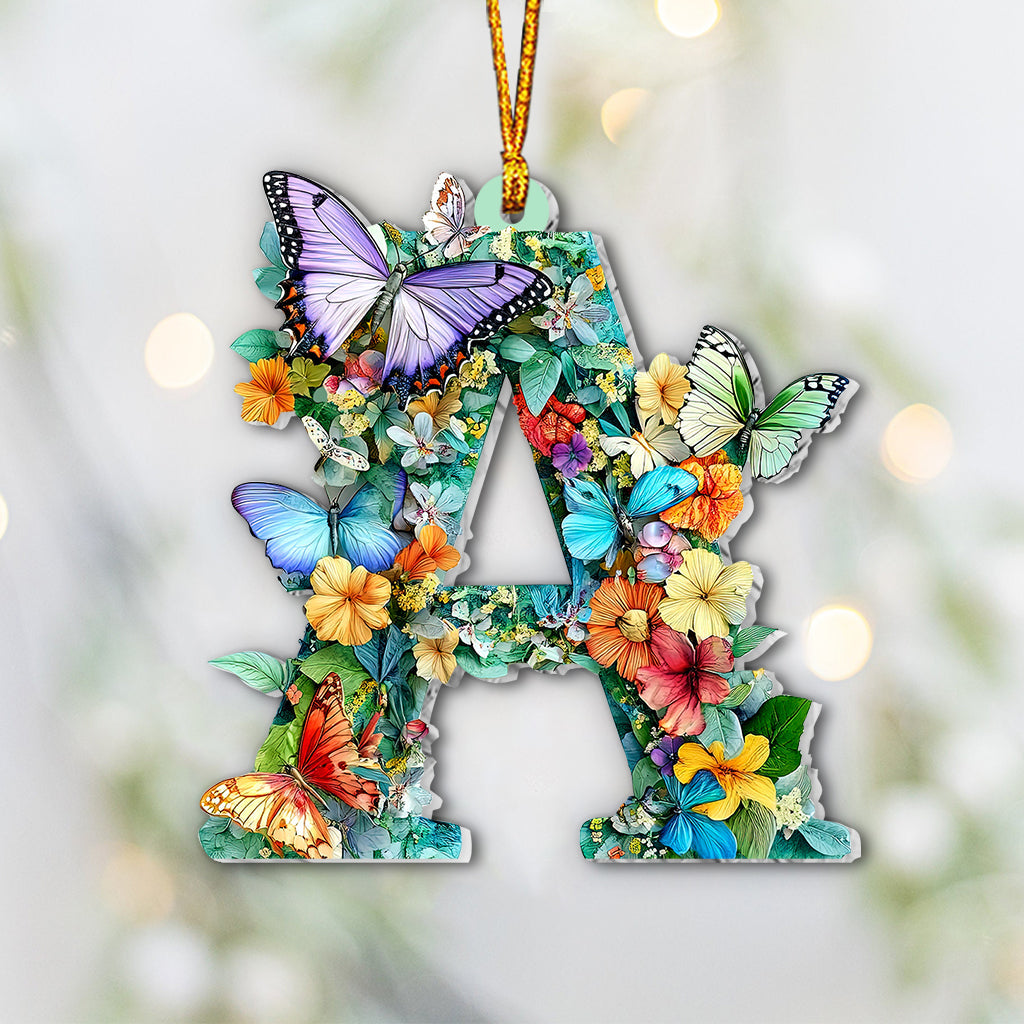 Brief mit Blumen- und Schmetterlingsmotiv – Personalisierte Gartendekoration