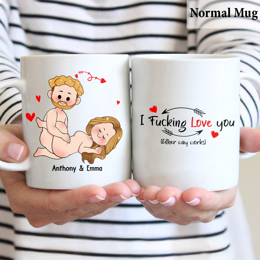 Ich will nur, dass du glücklich bist – Geschenkidee für Paare (Ehemann, Ehefrau, Freund, Freundin) – Personalisierte Tasse