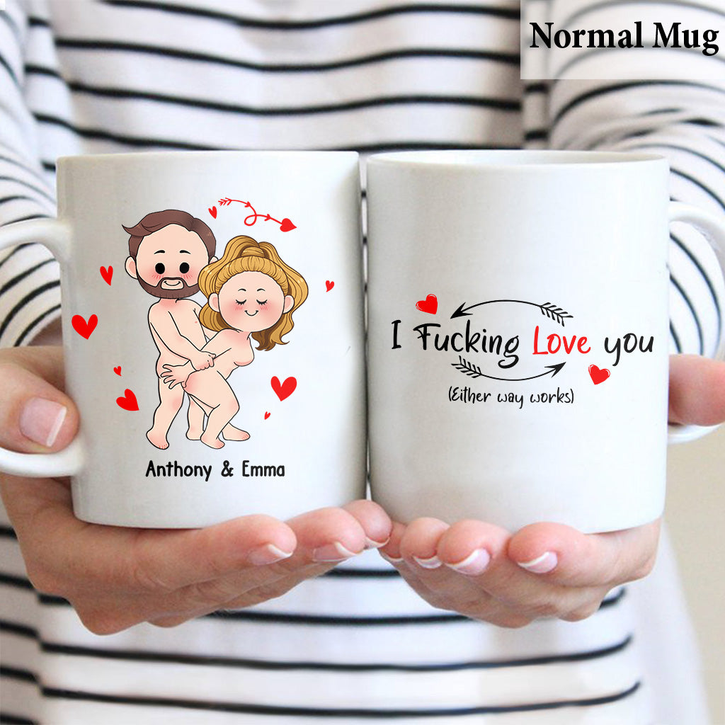 Ich will nur, dass du glücklich bist – Geschenkidee für Paare (Ehemann, Ehefrau, Freund, Freundin) – Personalisierte Tasse