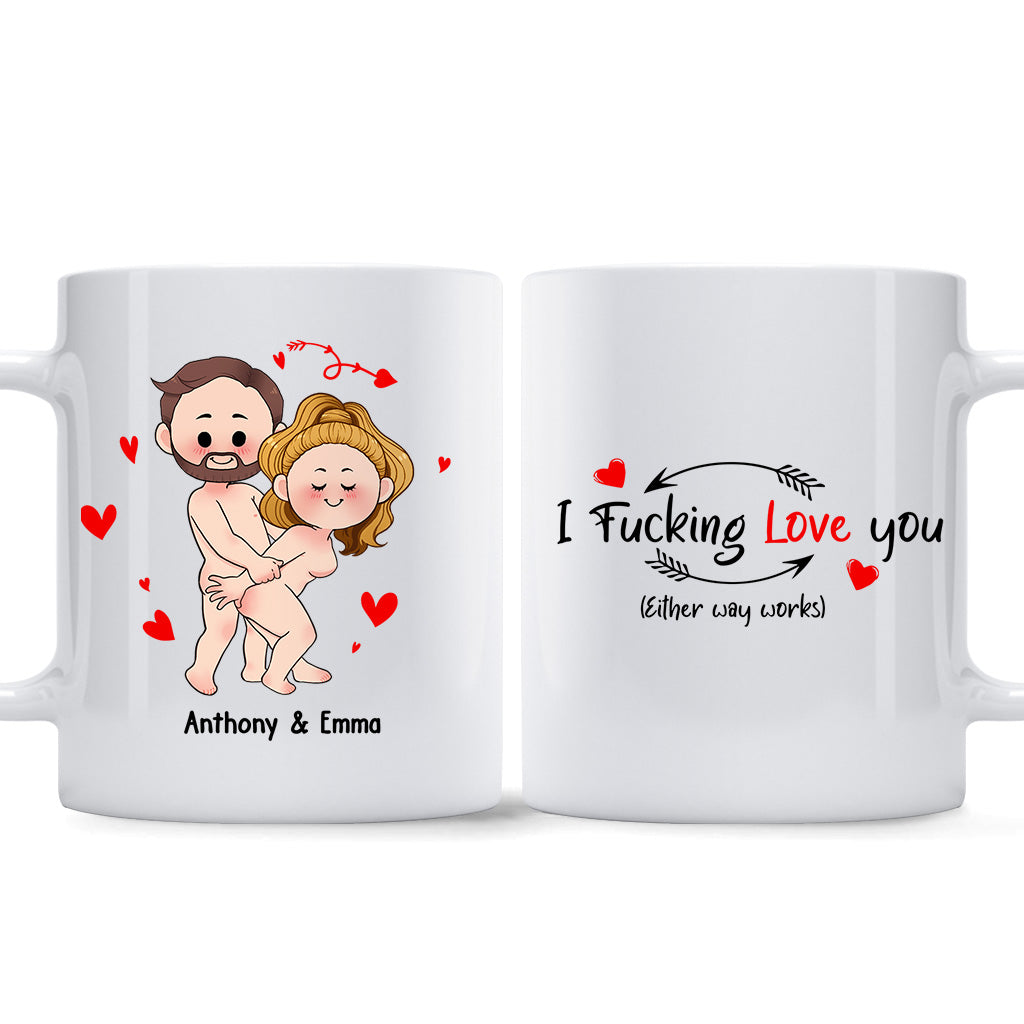 Ich will nur, dass du glücklich bist – Geschenkidee für Paare (Ehemann, Ehefrau, Freund, Freundin) – Personalisierte Tasse