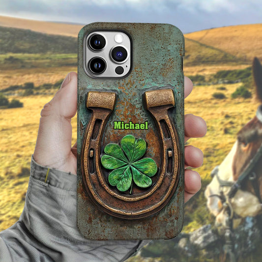 Vintage Irish Harp - Personalized Horse Full Print Phone Case