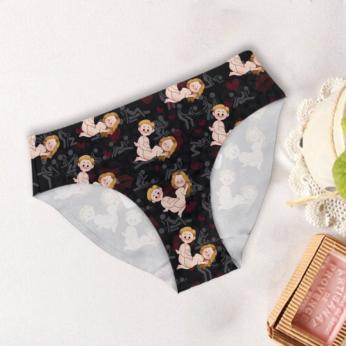 Ich liebe seinen Besen, ich liebe ihre Kürbisse – Personalisierte Partner-Slips für Damen und Herren