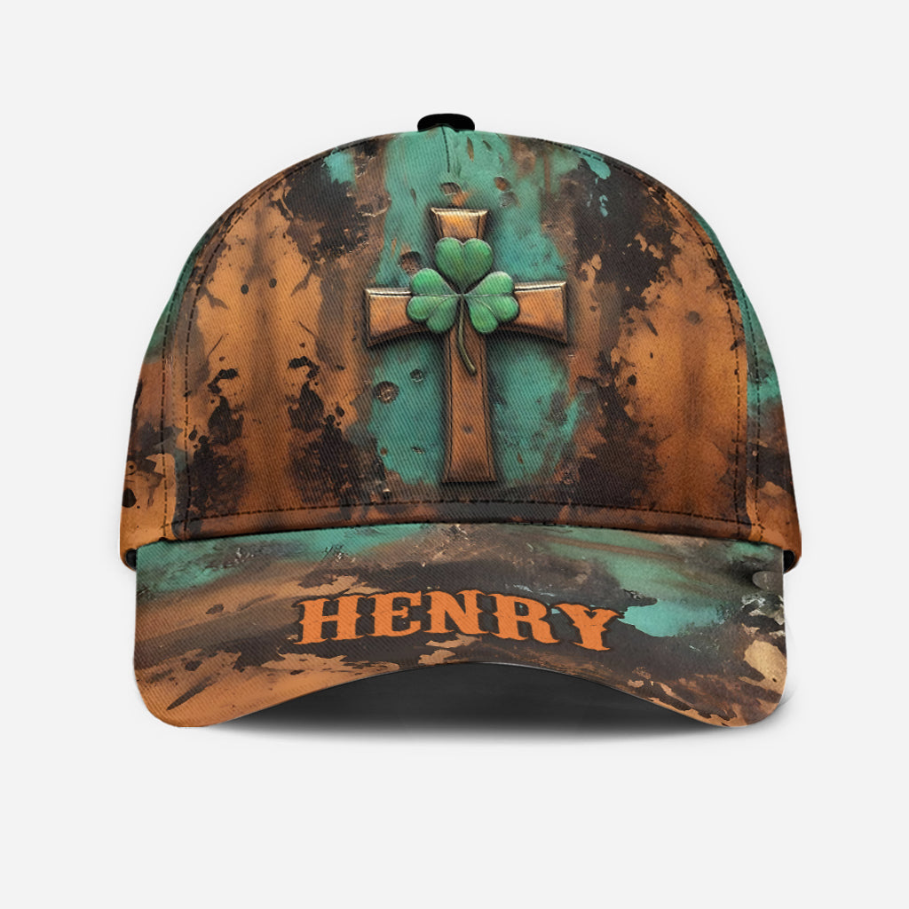 Vintage Irisches Kreuz - Personalisierte klassische St. Patrick's Day Kappe